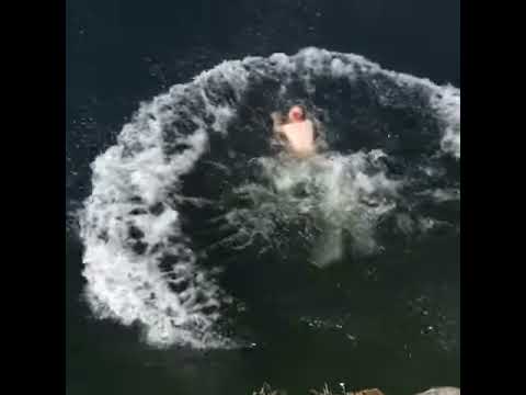 Man Belly Flops And Creates A Rainbow