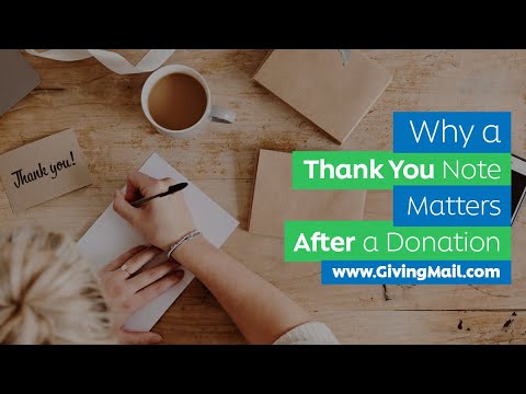 Why A Thank You Note Matters After A Donation