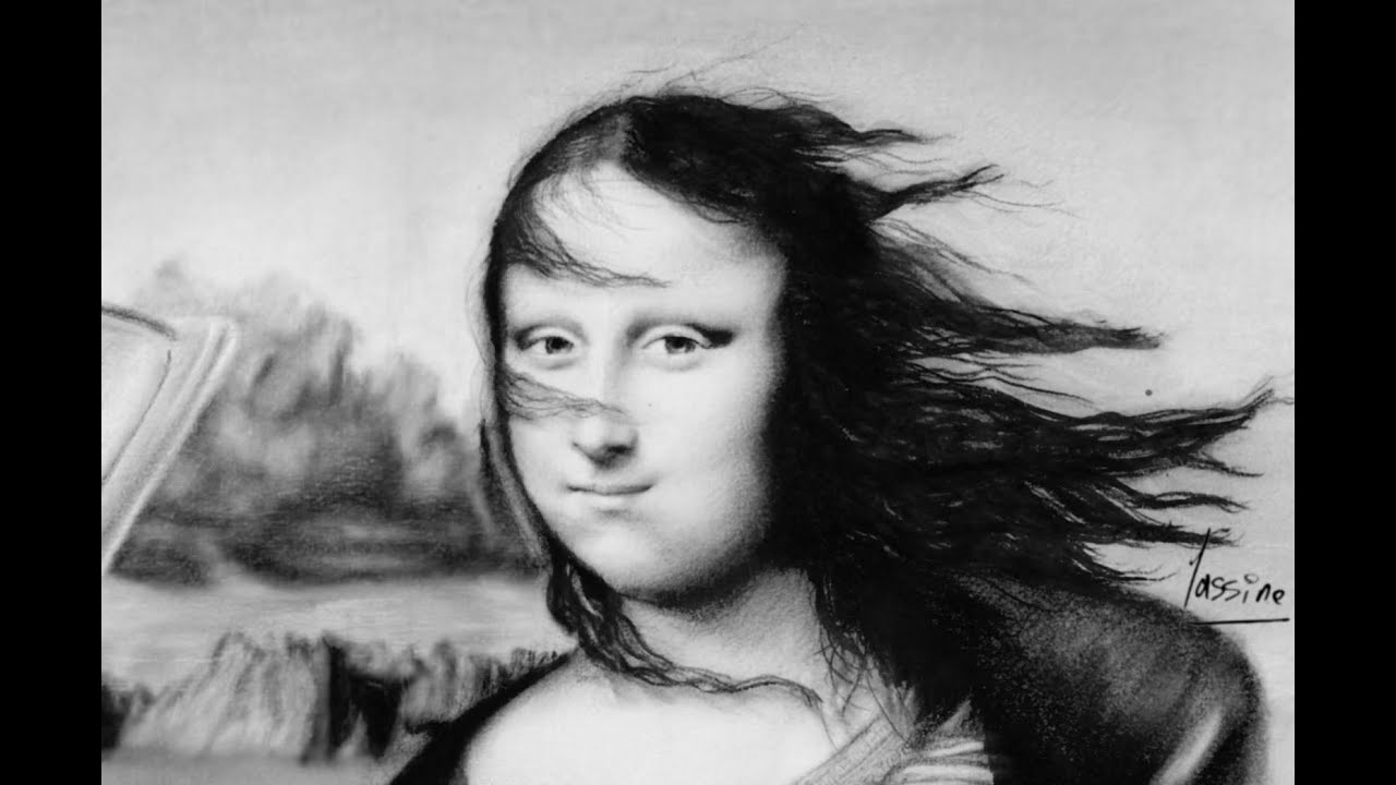 Speed Drawing X6 La Joconde Mona Lisa Youtube