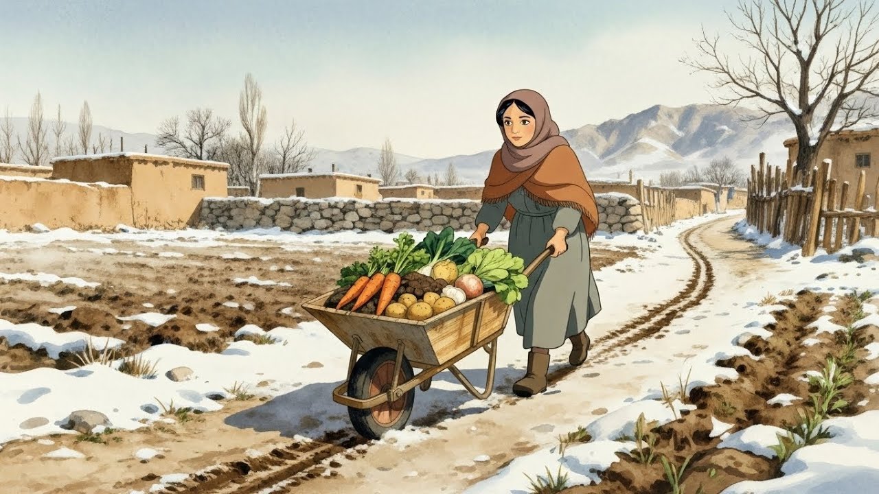 Countryside Morning Routine on the First Day of Winter | Ghibli-Style Video