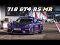 2023 porsche cayman 718 gt4 rs mr  loud exhaust  body upgrades  testing at zolder