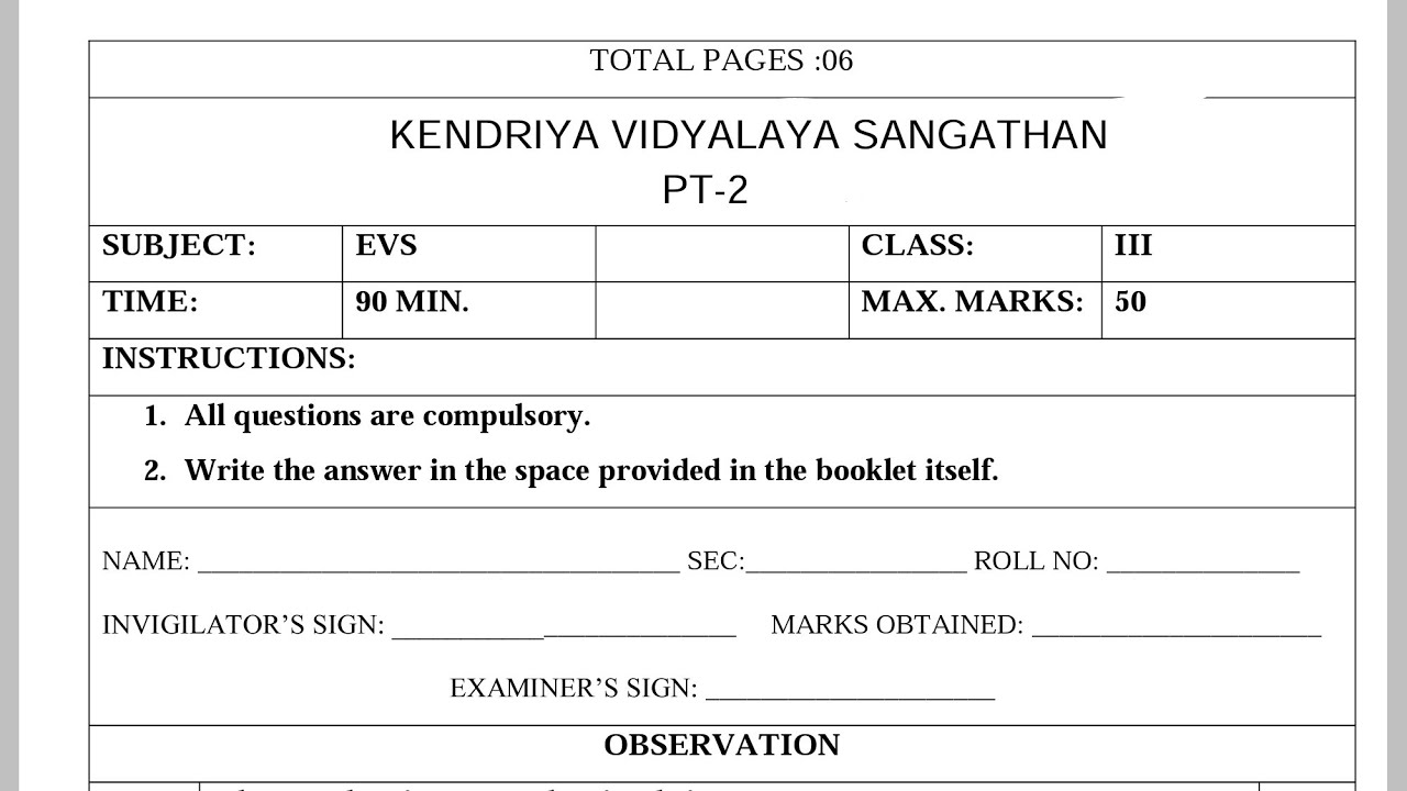 class-3-evs-pt-2-sample-question-paper-of-periodic-test-2-for-kendriya-vidyalaya-students