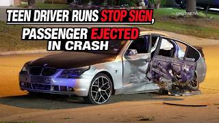 Teen Driver Runs Stop Sign, Penger Ejected In Crash