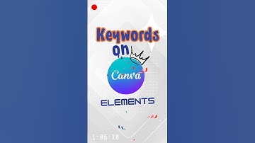 Keywords on Canva elements #canva  #canvatips #canvatutorial