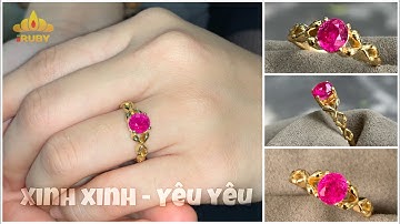 Xinh xinh nhẫn ruby facet lục yên cỏ bốn lá - Mrs. TÂM Lâm Đồng - IRUBY