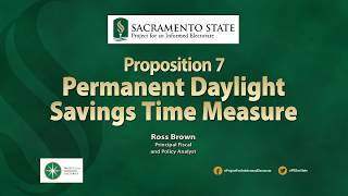 Proposition 7 - ab 807 (chapter 60, statutes of 2018), chu. daylight
saving time. this video is from the project for an informed
electorate's 2018 california...