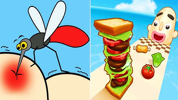 Satisfying ASMR Gameplay - Help Me : Tricky Story vs Sandwich Runner All Levels