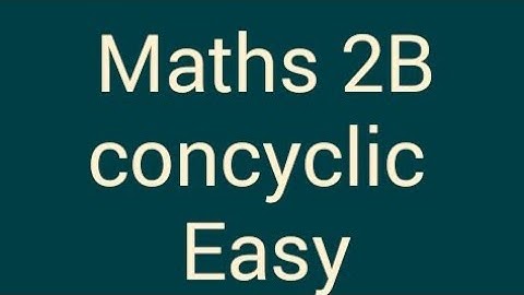 Inter Maths 2B  concyclic #intermaths #inter2ndyear