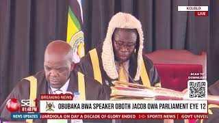 Spika Rt. Hon. Oboth-Oboth annyonnyodde ekigendererwa kye ekikulu mu Palamenti eya 12.