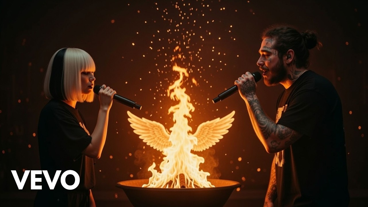 Post Malone Ft. Sia - Whispers In The Fire (Emotional Ai Song Lyrics Video)