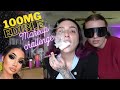 Edibles and makeup  sister challenge lol