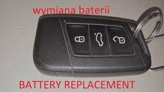 Volkswagen Golf Mk7 Key Fob Battery Change - Youtube