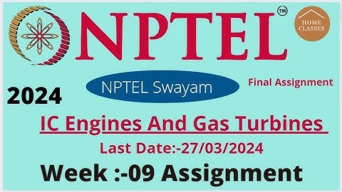 IC Engines And Gas Turbines Week-09 NPTEL Assignment Solutions 2024