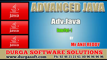 Advanced Java Demo Part - 1 by Mr AnjiReddy