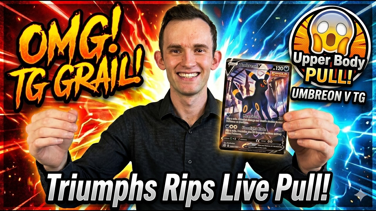 Triump Rips INSANE LIVE PULL! 🔥 Umbreon V Trainer Gallery (TG22) on Triumph Rips ...