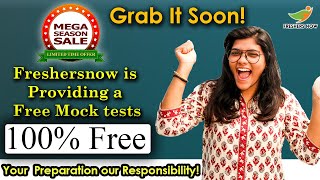 Free Mock Tests || Freshersnow is Providing a Free Mock Tests || Limited Offer || Grab It Soon screenshot 4