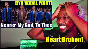 SINGER FIRST TIME HEARING BYU VOCAL POINT-  Nearer, My God, to Thee ft. BYU Men's Chorus