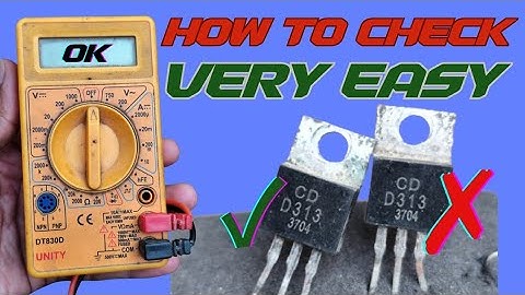 HOW TO CHECK TRANSISTOR | NPN POWER TRANSISTOR D313 equivalente✓ | Creative Science Workshop