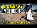 Quick and easy method to plant grass seed  seeding a new lawn in spring