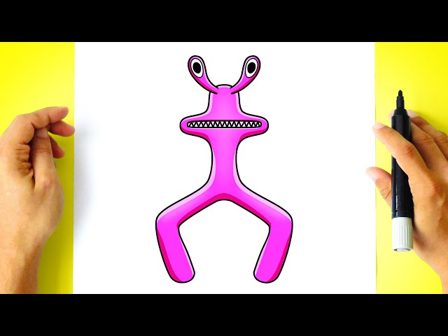 How to Draw Blue x Pink Rainbow Friends