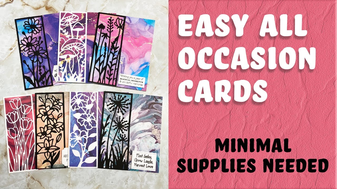 Let's make some Easy All Occasion Cards with Minimal Supplies! - YouTube