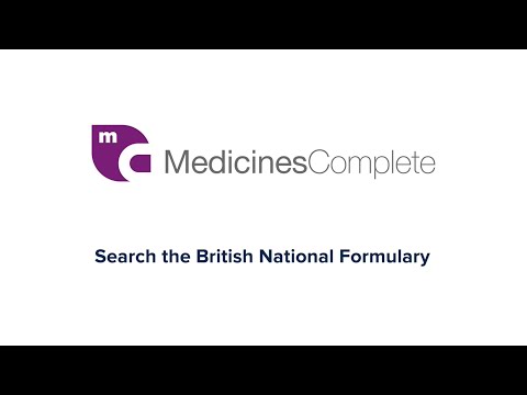 MedicinesComplete User Guide - Search the British National Formulary