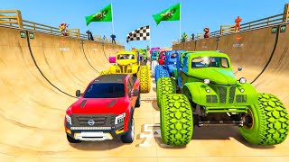 gta new v epic mega ramp car racing stunt challenge competition @shiningSpider-Mangame333
