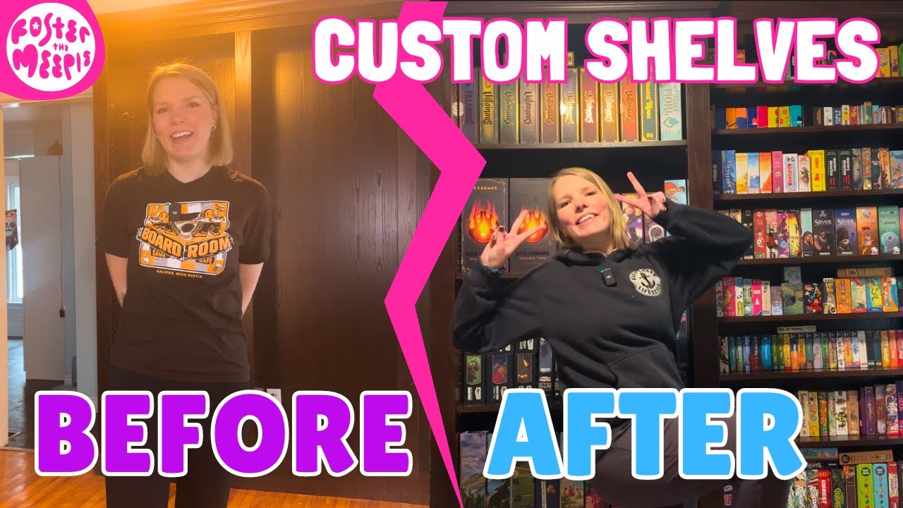 Organizing Our Board Game Collection! | New Custom Shelves