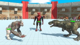 1v1v1 Infernals vs Primates vs Dinosaurs - Animal Revolt Battle Simulator