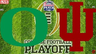 #5 Oregon vs #1 Indiana Peach Bowl CFB Playoffs Semifinals Live Game Cast & Audio