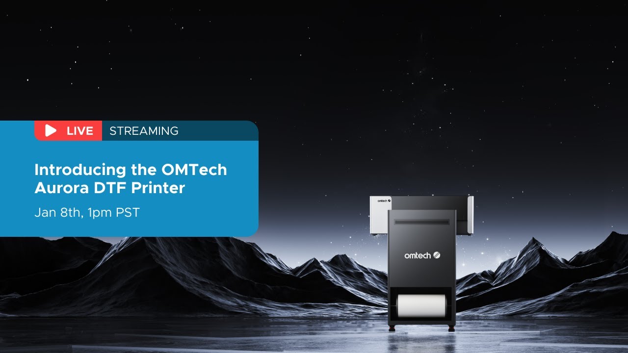 OMTech Aurora DTF Printing Live: OMTech DTF Printer Setup, Printing & Q&A