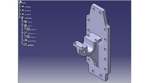 CatiaV5 || Bracket in catia || Part design || Anand Asawa