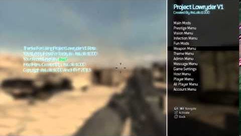 MW2 PROJECT LOWRYDER MENU!!