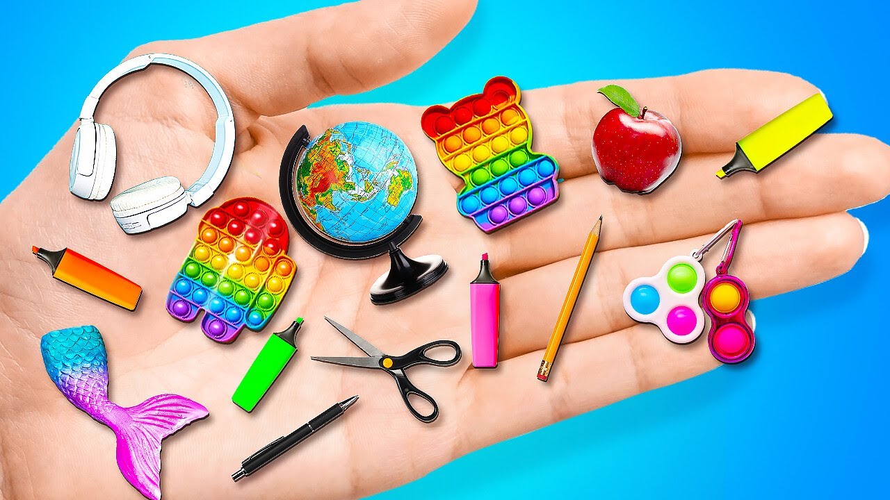 Mini materiais escolares de papel DIY fáceis - YouTube