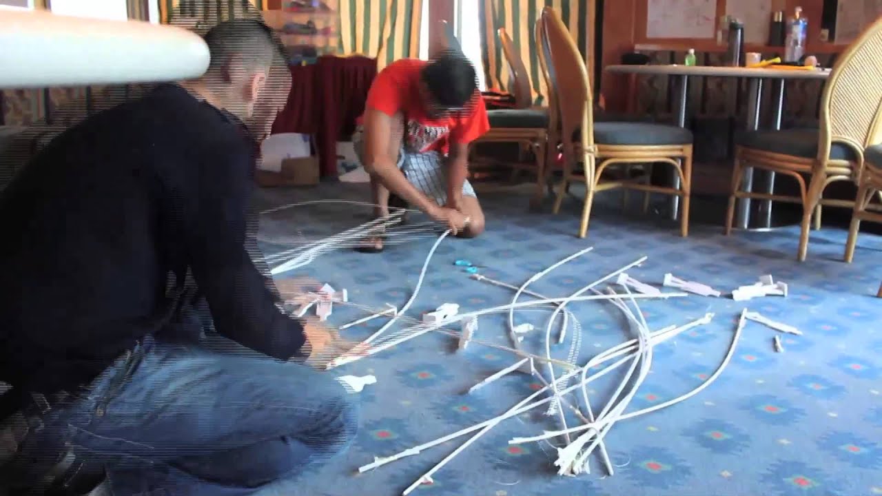 Building instantaneous tensile structures - YouTube