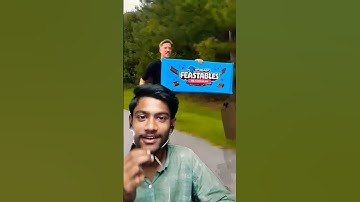 Running With Bigger And Bigger Feastable 😱|#feastables #chocolate #mrbeast #mrbeastchocolate #shorts