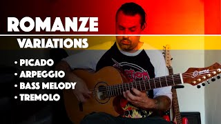 SPANISH ROMANCE - ROMANZE VARIATIONS - Advanced Classical Guitar - Ben Woods