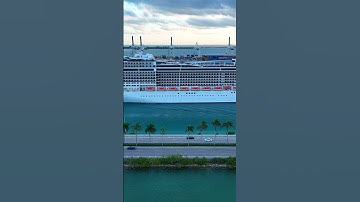 Overview of the MSC Divina cruise ship departing from PortMiami