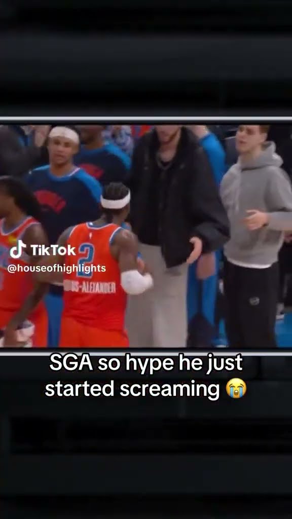 He just started screaming #hoodnews #okcthunder #basketball #NBA #sports #okg #how #wow #viralvideo