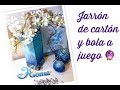 DIY  Jarron de carton y bola decorada