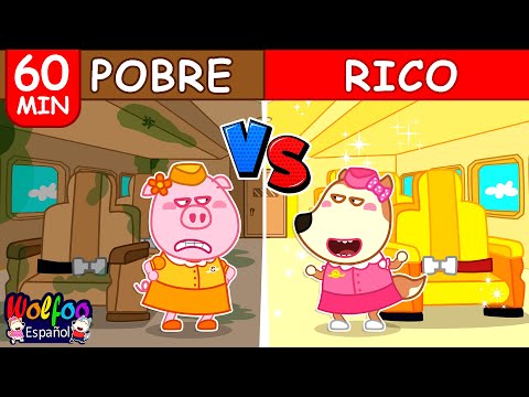 Wolfoo y Lucy decoran casas de juegos | Desafío Rico vs Pobre @WolfooenEspanolCanalOficial