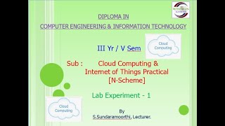 Cloud & IOT Lab Ex-1
