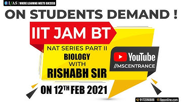 NAT SERIES FOR IIT JAM BT 2021 || BIOLOGY PART II
