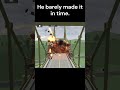 Very lucky man | Game name: Car crash studio #roblox #fun #carcrashstudio #bridge #truck #game