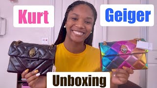 DOUBLE Kurt Geiger Purse Unboxing ‼️First Impression of the Mini Kensington 🤔🤎💗💙 #MULTICOLORMARCH 