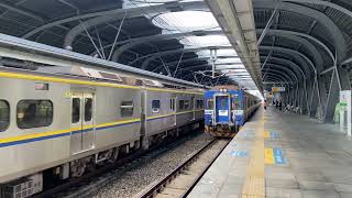 500和800交會!2138次500型優化區間車和2115次800型微笑號區間車接連進入大慶站