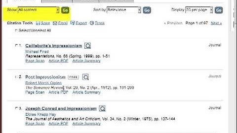 Find scholarly articles using JSTOR