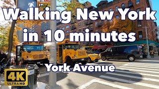 【4K】Walking New York #104 | York Avenue | Upper East Side | From 79th St to 68th St | Manhattan