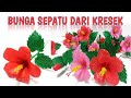 BUNGA SEPATU DARI KRESEK//How to make hibiscus of plastic bag//Bunga Dari Kresek//Kembang Sepatu
