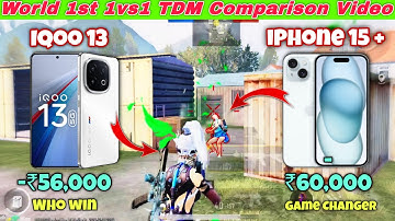 IQOO 13 Vs iPhone 15 Plus🔥 BGMI Test | 1vs1 Tdm Test | Smooth+Extreme | 60 Fps | BGMI Gaming Test